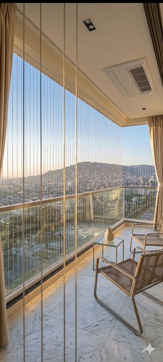 Premium balcony with invisible grill